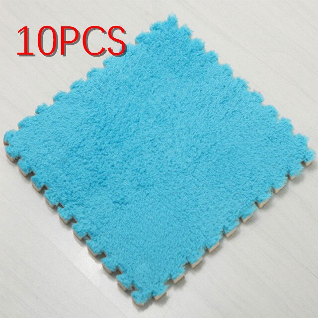 Puzzle Carpet Plush Kids Mat (10 Pcs)